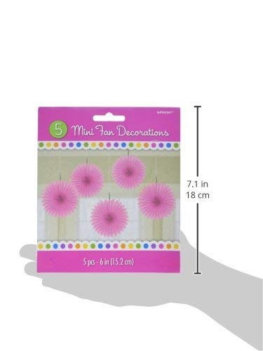 Amscan 5 Scomparti Decorativi di Carta, Rosa