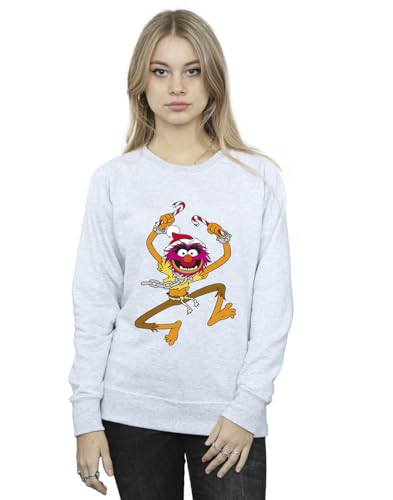 Disney Women's The Muppets Animal Christmas Sweatshirt Sport Grey XX-Large