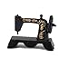 Pulabo Mini machine à coudre miniature vintage 1:12 pour maison de poupée, accessoire de bureau, noir, fabrication exquise, populaire