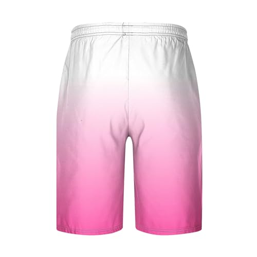 Mens Swim Trunks with Compression Liner Summer Fashion Gradient Quick Dry Beach Shorts Drawstring Stretch Short2