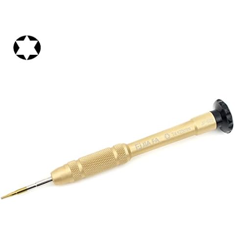Zhouzl Repair Spare Parts Professional Repair Tool Open Tool 25mm T4 Hex Tip Socket Screwdriver(Gold) Repair Spare Parts (Color : Gold) Cover