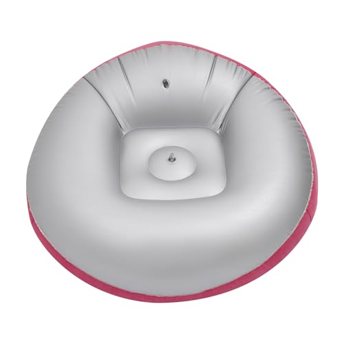 Image of 9 Pcs Inflatable Bean Bag Chairs for Adults with Foot Air Pump, Blow up Couch, Folding Portable Inflatable Couch Lazy Sofa for Outdoor Movie Night Camping (Red)