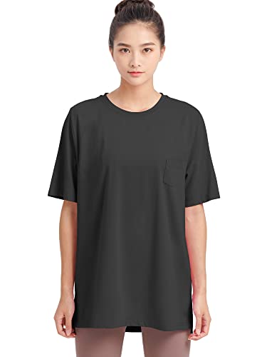 ルーパ(loopa) エッセンシャル Tシャツ 半袖 レディース ヨガウェア トップス ジムウェア スポーツTシャツ スーパーストレッチ 速乾 接触冷感 / ブラック Lサイズ