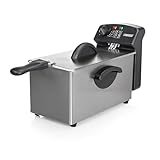 Princess Friggitrice Castel 182626, 3 L, 2000 Watt, acciaio inox – Friggitrice con tecnologia zona fredda, riscaldamento rapido, cestello removibile, facile da pulire