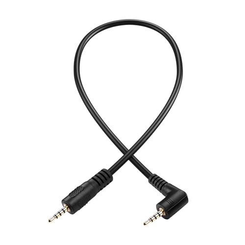 Cable auxiliar audio 2.5mm ángulo recto 0.3M miniatura 1