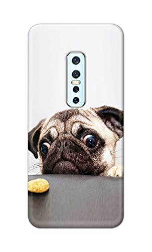 Image of PRINTFIDAA� Printed Hard Back Cover Case for Vivo V17 Pro Back Cover (Pug Dog) -2808