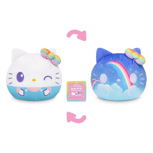 Image of TeeTurtle Reversible Sanrio Hello Kitty Rainbow 4 Inch Flip Plush