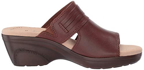 Clarks Women's Lynette Trudie Sandal, Mahogany Leather, 090 W Us #TOP5