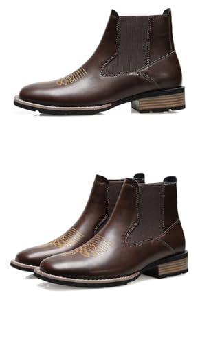 Chelsea Cowboy Boots Men Rave Emo Grunge Shoes Combat Booties - Plus Size Church Retro Trendy Causal Comfortable Walking Lightweight Running Standing All Day Birthday Gifts Business Office Neutral 7