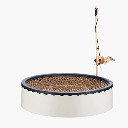Griffoir pour chat avec balle de jeu intégrée et tapis à gratter pour chaton