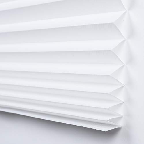 Temporary Blinds Cordless Pleated Shades And Blinds For Windows Light Filtering Fabric Blinds, Easy To Install And Cut, 3-Pack White, 36"X72" #TOP6