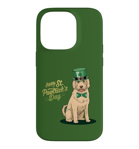 Happy St. Pawtrick's Day - Golden Doodle ���p�g���b�N�̓� �X�}�z�P�[�X iPhone 14 Pro �p