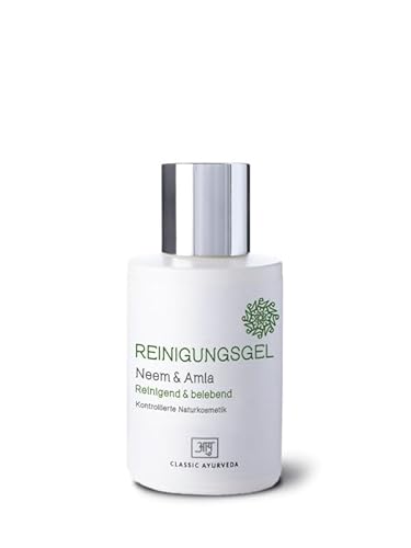 Classic Ayurveda - Bio Reinigungsgel - Naturkosmetik - 100 ml - Frisches, belebendes Gel mit Kokosnuss-Tensiden und Neem für empfindliche Haut