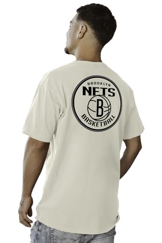 Image of Blue 84 NBA Unisex-Adult NBA Officially Licensed T-Shirt Ringspun Front /Back Ivory