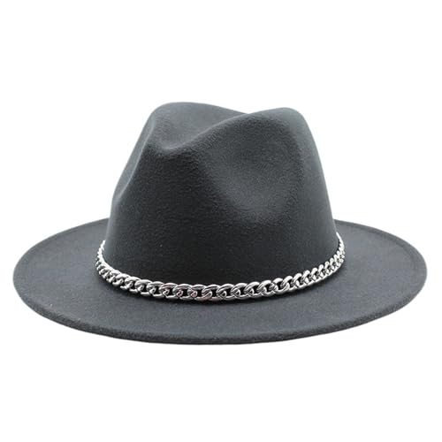 Chapeaux Fedoras pour Femmes et Hommes | Grande Taille 59-61CM Noir