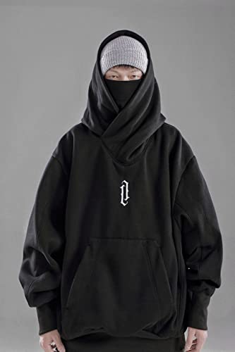 Niepce Inc Streetwear Men's Oversized Heavyweight Hoodie with Neck Gaiter4