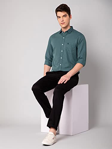 Image of Cantabil Men Cotton Blend Solid Full Sleeve Casual Shirt (P MSHC00623)