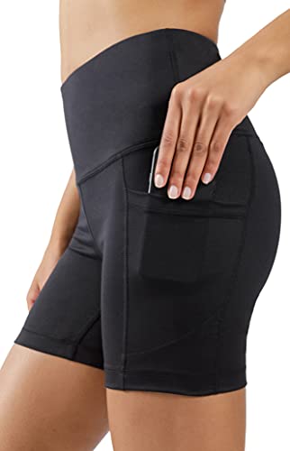 Velocity High Waist Workout Shorts with Pockets for Women - 5", 7", 9" - Black 5" - Medium