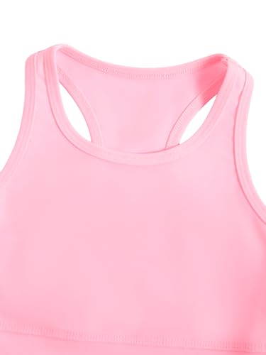 Image of SOLY HUX Toddler Girl's 2 Piece Workout Outfits Lightweight Crop Tank Tops and Skort Athletic Set
