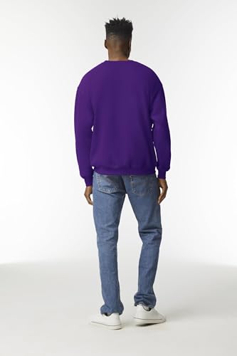 TICTEX Unisex Heavy Blend Crewneck Sweatshirt - Herren-Pullover Baumwolle mit Rundhals in vielen Farben - große Größen - Purple, L