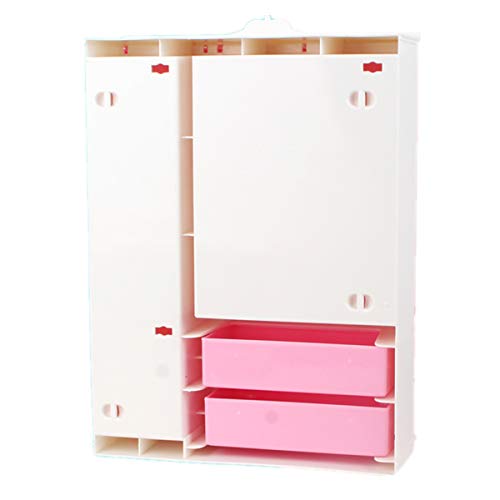 Maison de poupées portable équipée d'un placard moderne plastique robuste - 6