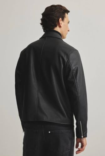 Generic Black Leather Jacket for Men - Image 5