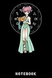 aquarius horoscope - january february birthday anime zodiac journal notebook: lined 6 x 9 120 pages college ruled notebook | cute anime girl notepad diary or journal | gift for all anime lovers