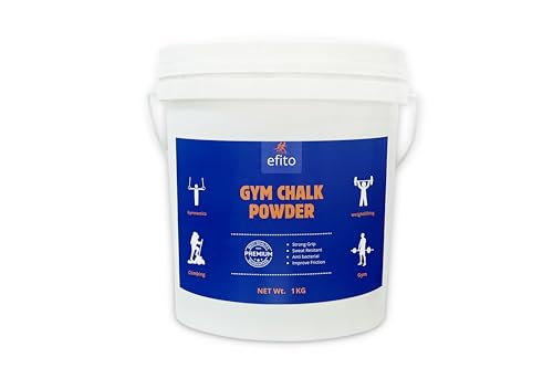 Image of Gym Chalk Powder, 1kg Pure Magnesium Carbonate for Gym, Weightlifting, Bodybuilding, Powerlifting, Rock Climbing, Gymnastics & Sports, Superior Grip, Sweat-Free Performance & Enhanced Control