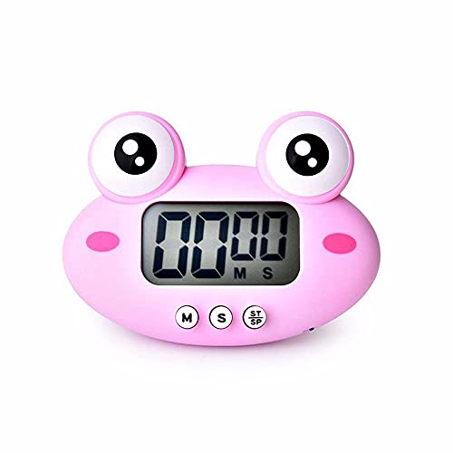Xufun Kitchen Timer, Animal Digital Stopwatch Electronic Shower Chronograph Home Cooking Tool Alarm Clock Kitchen Timer Time Reminder(Pink Frog) #TOP23