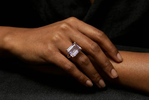 Bague tanzanite ajustable en argent pour peaux sensibles