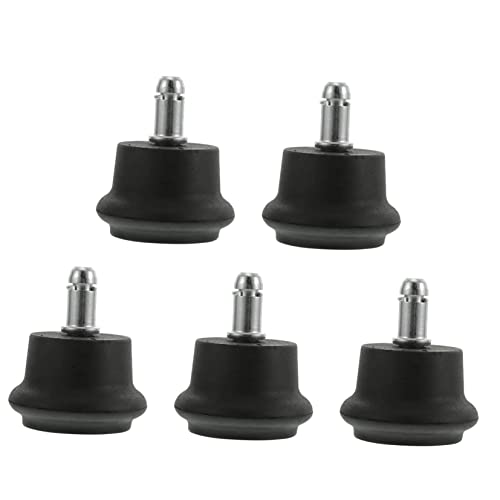 Veemoon 5pcs Silent Chair Wheels Smooth Rolling Caster Wheels for Office Home Furniture Easy Install Replacement for Hardwood Tile and Carpet Surfaces Convenient Labor-saving Design