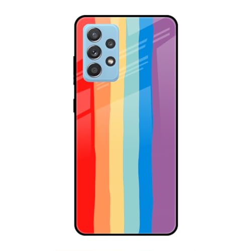 Image of SmashItUp Rainbow |Spectrum| Multi Colour | Pattern | Red Designer Printed TPU Metal Case Mobile Back Cover for Samsung A53 5G