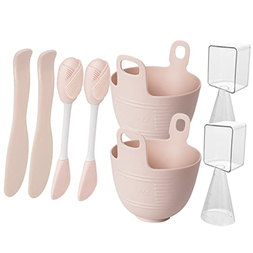 Healeved Silicone Facial Mask Bowl Set Diy Face Mask Kit Mixing Spoon for Women