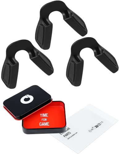 Image of 3 Pairs Ultra Soft Silicone Sunglass Nose Pads for Oakley Jawbreaker OO9290, Jawbreaker Asian Fit OO9270, Push-in Anti-Slip Glasses Nose Piece Replacement Kit Black