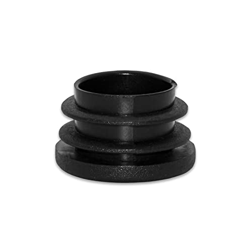 Image of Flyshop 8 Pack Black Plastic Hole Plug Round Tubing End Cap Chair Glide Inserts 25 mm, 1 inch