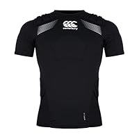 Canterbury Rugby Elite Protection Vest Schutzweste, Schwarz/Weiß/Silber, XXL