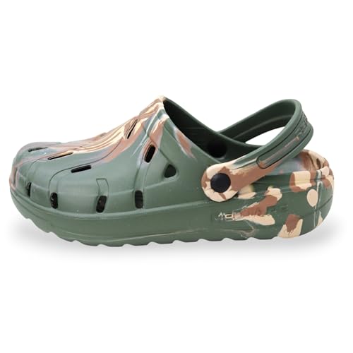 Image of Red Tape Men's Discover Marble Effect Clogs | Comfortable Slip-On Sandals with Adjustable Back Strap