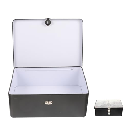 BESTYASH AbschließBare Blechbox Mit Schloss Und SchlüSsel 9.6X7.1X3.3...