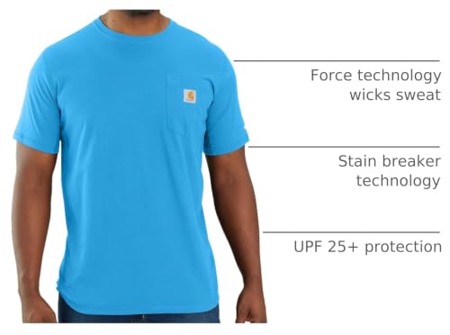 Image of Carhartt Men's 104616 Force Relaxed Fit Midweight Short Sleeve Pocket