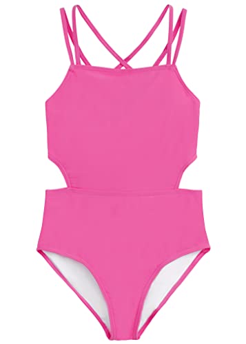 Image of Kanu Surf Girls' Beach Girl Sport Cut-Out One Piece Swimsuit