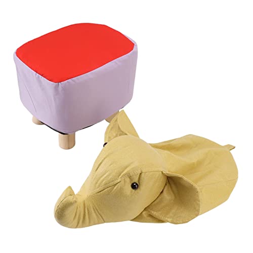 Naroote Taburetes de Pie de Elefante, Lindos Taburetes de Elefante, Fuerte Capacidad de Carga, Tranquilo, Versátil, Jardín de Infantes, Sala de Juegos, Adultos, Personas Mayores, Habitaciones (YELLOW)