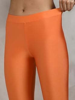 TWIN BIRDS Tailored Cut & Slim Fit Stretchable Nylon Elasthane Fabric Ankle Length Shimmer Leggings for Women