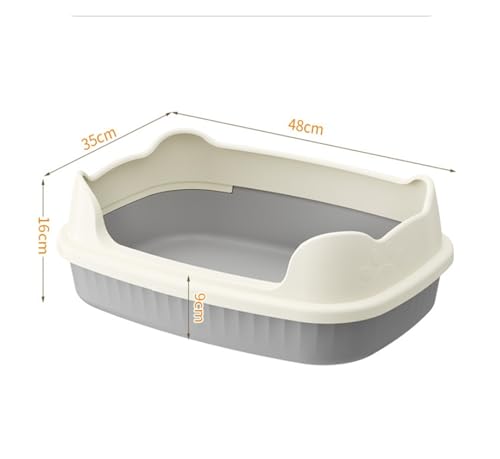 Caja sanitaria semiabierta para gatos color amarillo miniatura 2