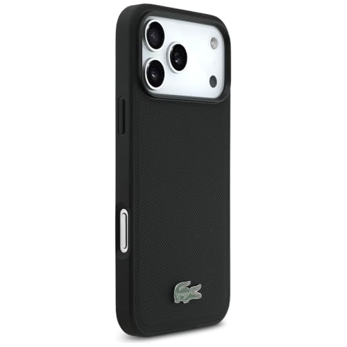 Coque iPhone 17 Pro Max Lacoste MagSafe Noir - Protection Petit Piqué - 4