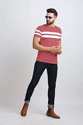 Image of AUSK T-Shirt for Mens Double Stripes on Chest