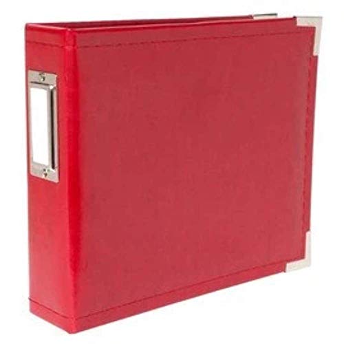 Classeur We R Memory Keepers rouge en simili-cuir 3 anneaux pour éviter d'abîmer vos photos 6x6