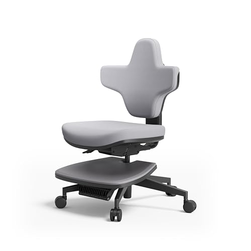 Newtral Ergonomic Standing Desk Chair, Standing Mate for Sit-Stand, Recline Office Chair with Adjustable Height & Depth for Perching, Leaning & Kneeling, for Under 5'9" (Dark Gray, Medium) D