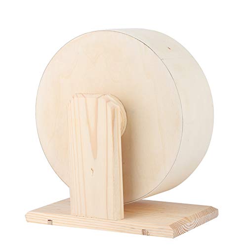 Hamster Loopwiel Stille Houten Beugel Huisdier Oefenwielen Speelgoed voor Egel Chinchilla Klein Dier (S/M)(M) - Image 8