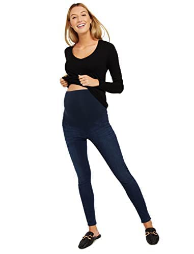 Motherhood Maternity 99402-42-M Women'S Maternity Indigo Blue Super Stretch Secret Fit Belly Skinny Denim Jean thumb #1