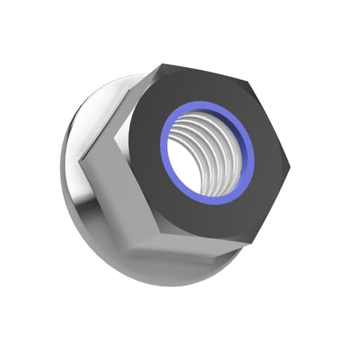 Selbstsichernde Flanschmutter mit Sperrverzahnung DIN6926 A2 V2A Edelstahl 25 Stk. M12